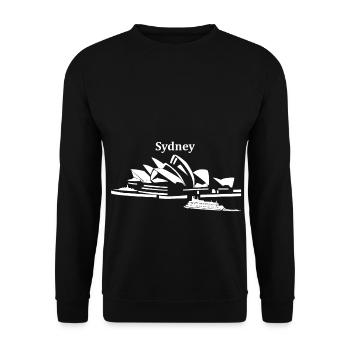 Sydney T-Shirt Hoodie Pullover Gift Holiday - Unisex Sweatshirt - black - Front - Alina (178cm) & Michal (187cm)