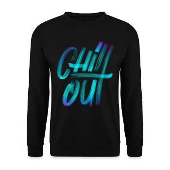 Chill out - Unisex Sweatshirt - black - Front - Alina (178cm) & Michal (187cm)