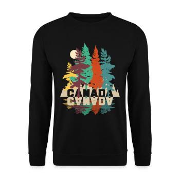 kanada - Unisex Pullover - Schwarz - Vorne - Alina (178cm) & Michal (187cm)