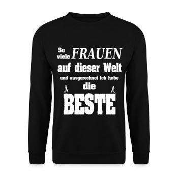 Meilleure épouse du monde - Sweat-shirt Unisexe - noir - Devant - Alina (178cm) & Michal (187cm)