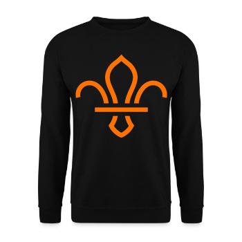 fleur de lis - Unisex Sweatshirt - black - Front - Alina (178cm) & Michal (187cm)
