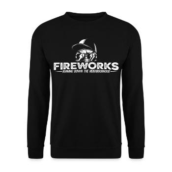 fireworks 15 - vuurwerk silvester böller pyro - Unisex Sweatshirt - black - Front - Alina (178cm) & Michal (187cm)