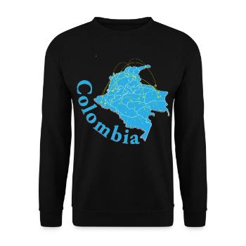 Colombia Map Travel World Tour South America - Unisex Sweatshirt - black - Front - Alina (178cm) & Michal (187cm)