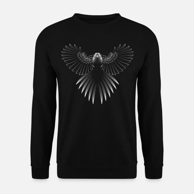 Animal graphics with dove - Unisex Sweatshirt - black