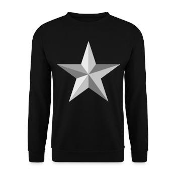 Silberner Stern - Unisex Pullover - Schwarz - Vorne - Alina (178cm) & Michal (187cm)
