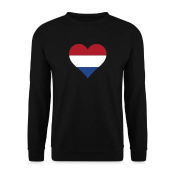 Pays-bas Hollande drapeau néerlandais drapeau coeur - Sweat-shirt Unisexe - noir - Devant - Alina (178cm) & Michal (187cm)