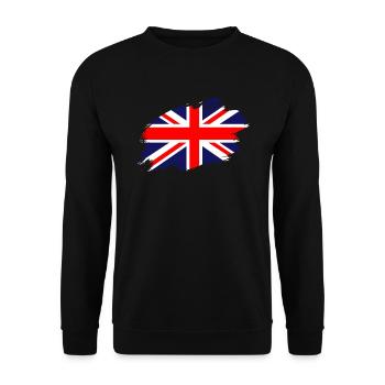 Großbritannien britisch Flagge Fahne - Unisex Pullover - Schwarz - Vorne - Alina (178cm) & Michal (187cm)