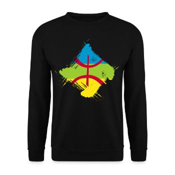 Amazigh - Unisex Pullover - Schwarz - Vorne - Alina (178cm) & Michal (187cm)