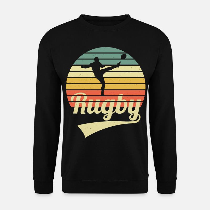 Rugby Vintage Rugger Wear Rugby Player Game Sport - Unisex Pullover - Schwarz
