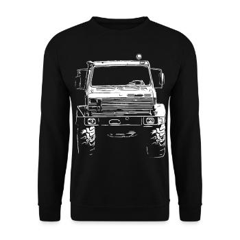 Unimog, véhicule utilitaire, camion, Unimog 406, tracteur - Sweat-shirt Unisexe - noir - Devant - Alina (178cm) & Michal (187cm)