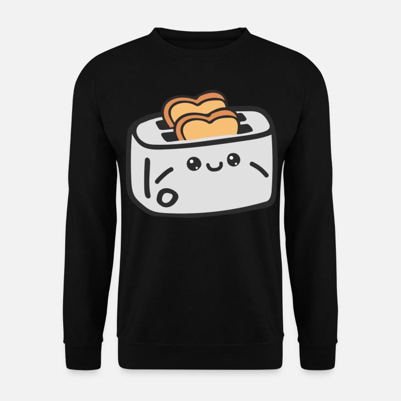 Toaster und Brot - Unisex Pullover - Schwarz