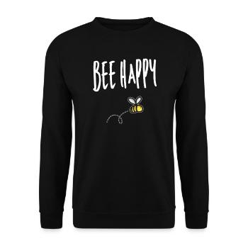 Bee happy abeille apiculteur Guêpe Miel Renard Abeilles - Sweat-shirt Unisexe - noir - Devant - Alina (178cm) & Michal (187cm)