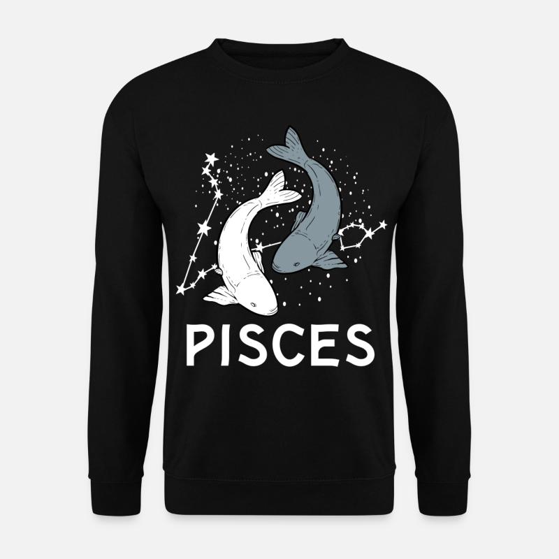 Sternzeichen Fische - Unisex Pullover - Schwarz