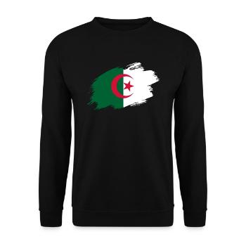 Algeria Algerian Flag Flag - Unisex Sweatshirt - black - Front - Alina (178cm) & Michal (187cm)