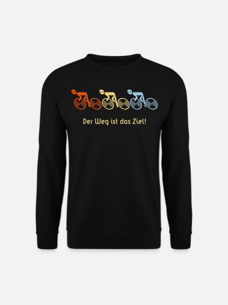 Der Weg ist das Ziel! (3 Rennradfahrer Rennrad 3C) - Unisex Pullover - Schwarz