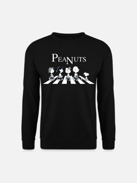 Peanuts Snoopy Charlie Brown Sally Lucy Abbey Road - Unisex Pullover - Schwarz