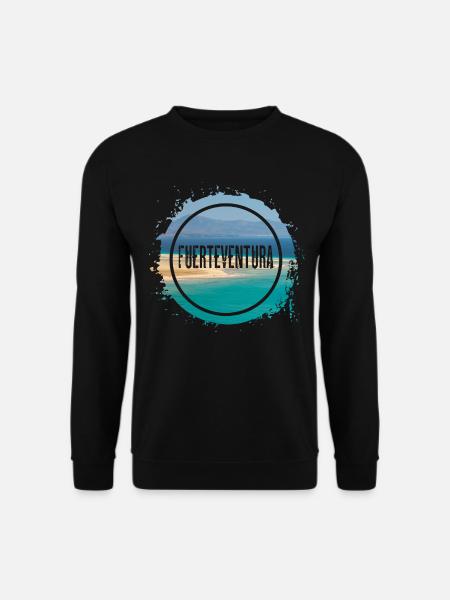 Fuerteventura Sommer Sonne Strand Meer Palmen - Unisex Pullover - Schwarz