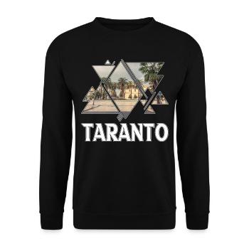 Tarent Taranto Italien Stadt Skyline Heimat Liebe - Unisex Pullover - Schwarz - Vorne - Alina (178cm) & Michal (187cm)