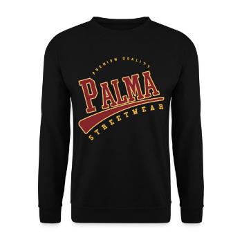 Palma Mallorca Spain College High School Style - Unisex Sweatshirt - black - Front - Alina (178cm) & Michal (187cm)