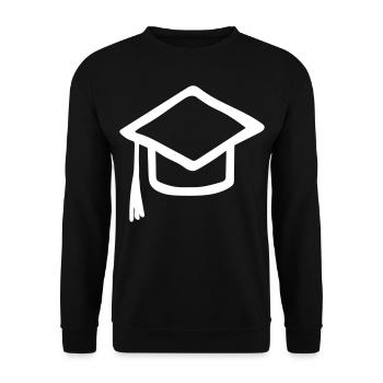 Graduation Hut - Unisex Pullover - Schwarz - Vorne - Alina (178cm) & Michal (187cm)
