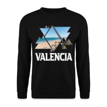 Valence Espagne Ville Skyline Vacances Amour - Sweat-shirt Unisexe - noir - Devant - Alina (178cm) & Michal (187cm)