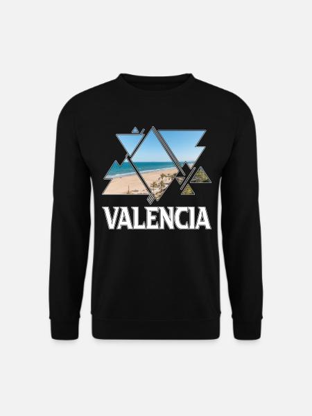 Valencia Spanien Stadt Skyline Urlaub Liebe - Unisex Pullover - Schwarz