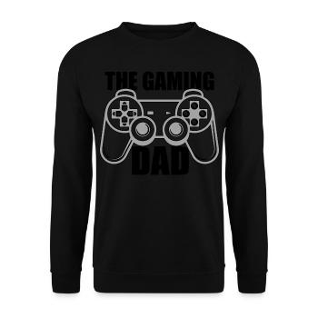 Hommes Le Gaming Dad Game Controller Père - Sweat-shirt Unisexe - noir - Devant - Alina (178cm) & Michal (187cm)