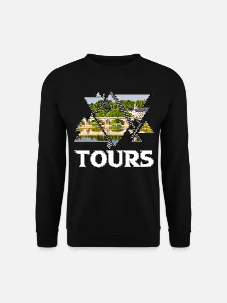 Tours Frankreich Stadt Skyline Heimat Liebe - Unisex Pullover - Schwarz