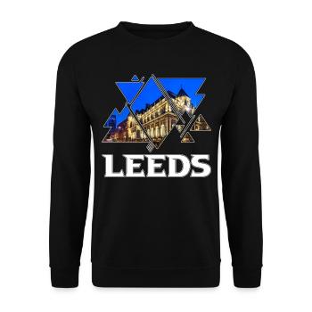 Leeds Angleterre UK City Skyline Accueil Amour - Sweat-shirt Unisexe - noir - Devant - Alina (178cm) & Michal (187cm)