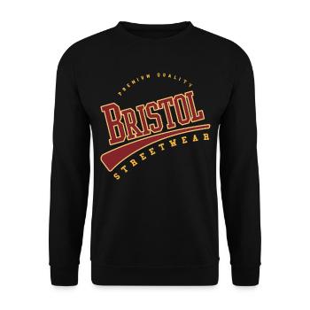 Bristol England UK College High School Style - Unisex Pullover - Schwarz - Vorne - Alina (178cm) & Michal (187cm)