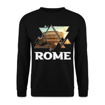 Rome Rome Italie Ville Skyline Colisée - Sweat-shirt Unisexe - noir - Devant - Alina (178cm) & Michal (187cm)
