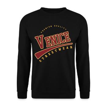 Venedig Venice Italien College High School Style - Unisex Pullover - Schwarz - Vorne - Alina (178cm) & Michal (187cm)