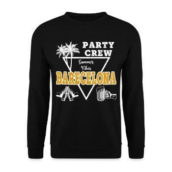 L’équipage de la fête de Barcelone célèbre les vacances de la bière alcoolisée - Sweat-shirt Unisexe - noir - Devant - Alina (178cm) & Michal (187cm)