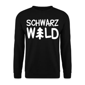 Schwarz Wald Tanne Nadelbaum Schwarzwälder - Unisex Pullover - Schwarz - Vorne - Alina (178cm) & Michal (187cm)