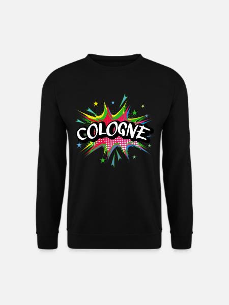 Köln Cologne Deutschland Stadt Pop Art Comic Kunst - Unisex Pullover - Schwarz