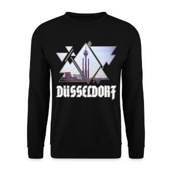 Düsseldorf Allemagne Ville Skyline Accueil Amour - Sweat-shirt Unisexe - noir - Devant - Alina (178cm) & Michal (187cm)