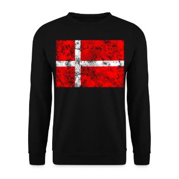 Denmark Flag Vintage - Unisex Sweatshirt - black - Front - Alina (178cm) & Michal (187cm)