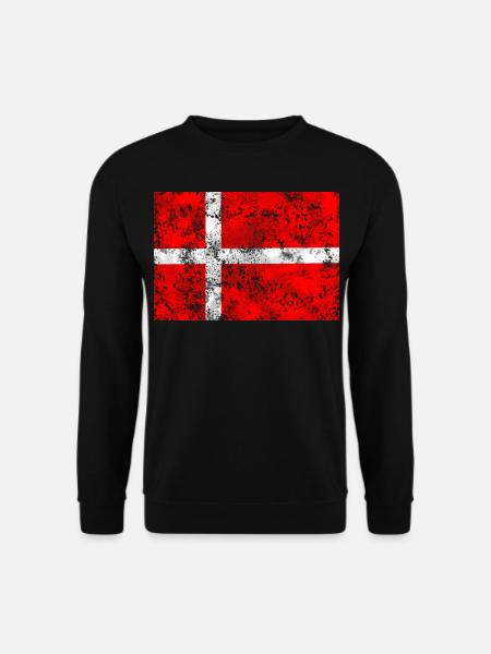 Dänemark Flagge Vintage - Unisex Pullover - Schwarz