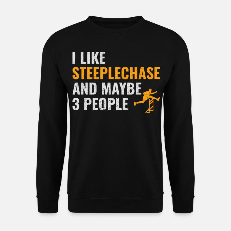 Hindernislauf Hindernislauf Leichtathletik - Unisex Pullover - Schwarz