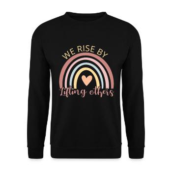 Nous nous levons en soulevant les autres II - Sweat-shirt Unisexe - noir - Devant - Alina (178cm) & Michal (187cm)