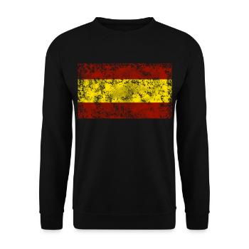 Espagne drapeau vintage Espana - Sweat-shirt Unisexe - noir - Devant - Alina (178cm) & Michal (187cm)