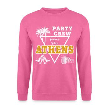 L’équipage de la fête d’Athènes célèbre les vacances de la bière alcoolisée - Sweat-shirt Unisexe - rose - Devant