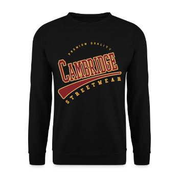 Cambridge England UK University College Style - Unisex Sweatshirt - black - Front - Alina (178cm) & Michal (187cm)