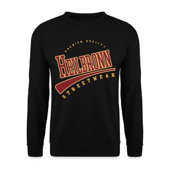 Heilbronn Germany College High School Style - Unisex Sweatshirt - black - Front - Alina (178cm) & Michal (187cm)