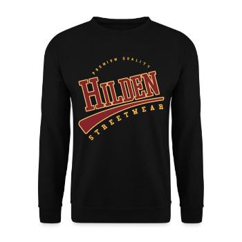 Hilden, Germany, College High School Style - Unisex Sweatshirt - black - Front - Alina (178cm) & Michal (187cm)