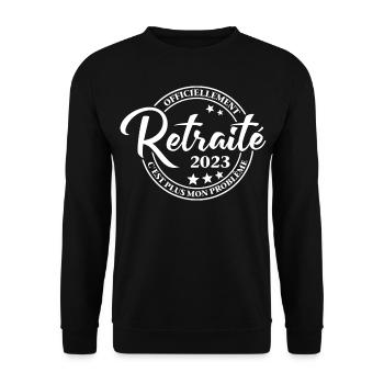 Officiellement Retraité 2023 C plus mon problème - Sweat-shirt Unisexe - noir - Devant - Alina (178cm) & Michal (187cm)
