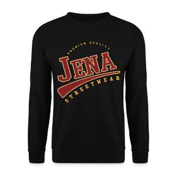 Jena Germany College High School Style - Unisex Sweatshirt - black - Front - Alina (178cm) & Michal (187cm)