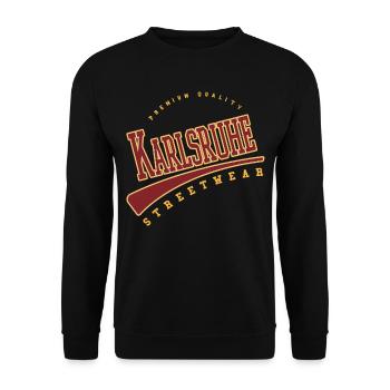 Karlsruhe Germany College High School Style - Unisex Sweatshirt - black - Front - Alina (178cm) & Michal (187cm)