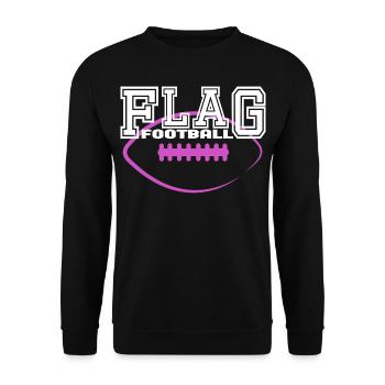 Flag Footballeuse Filles Femmes - Sweat-shirt Unisexe - noir - Devant - Alina (178cm) & Michal (187cm)