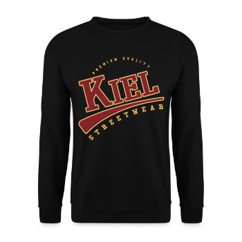 Kiel Germany College High School Style - Unisex Sweatshirt - black - Front - Alina (178cm) & Michal (187cm)